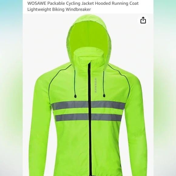NEW Unisex Hooded Workout/ Running /walking Jacket -Green - Picture 3 of 7